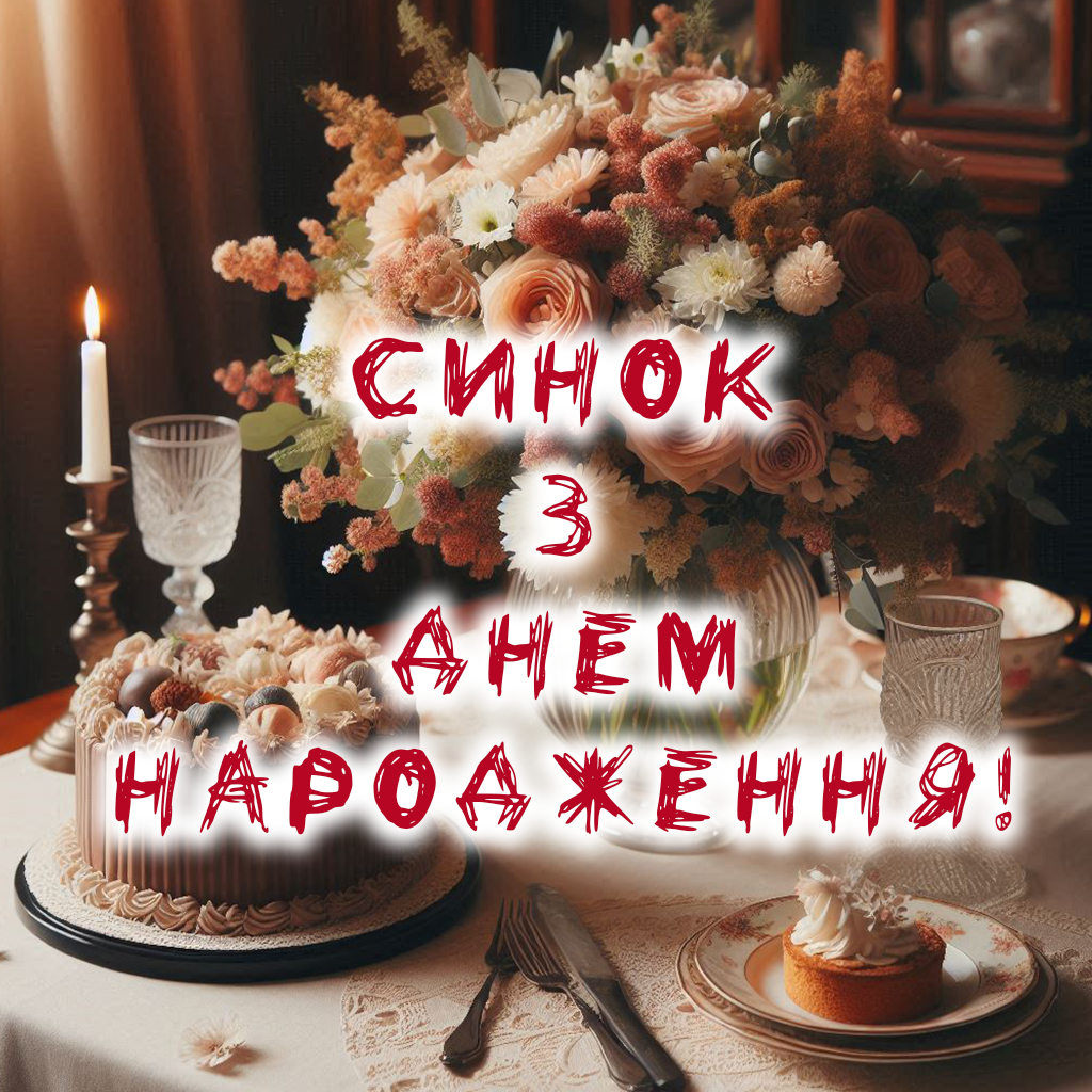синок - з Днем народження